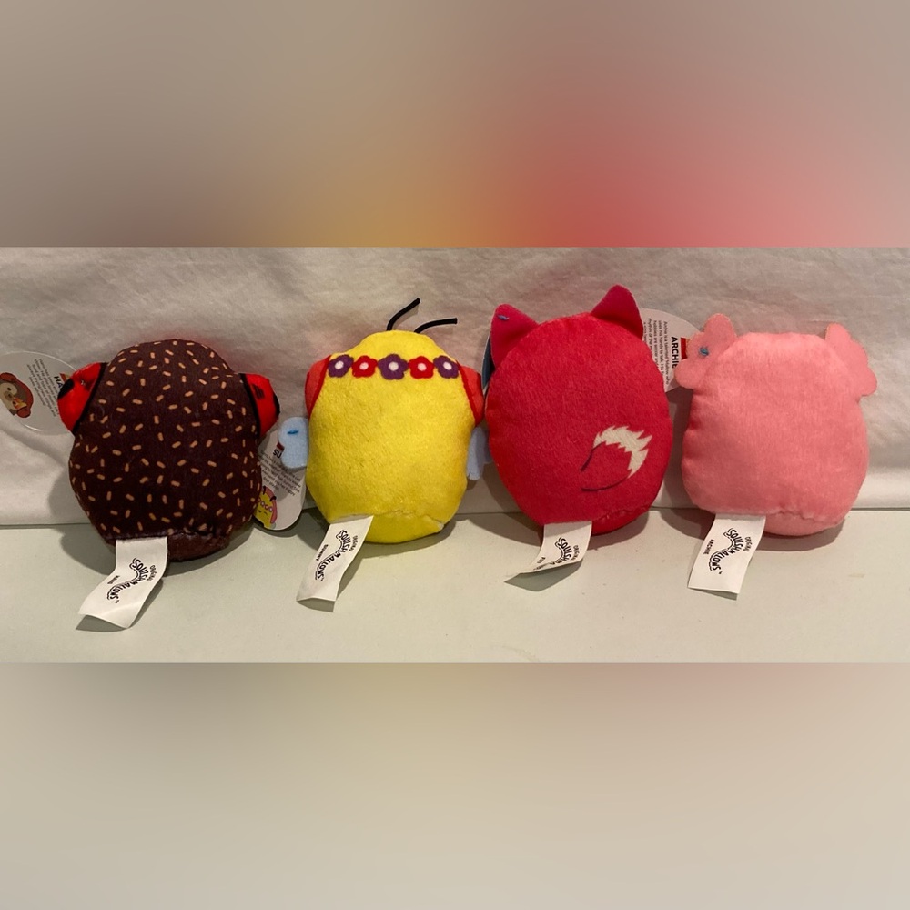 Four Squishmallows McDonald's Happy Meal Collectible 2023 Archie Fifi Hans Sunny - Picture 2 of 14